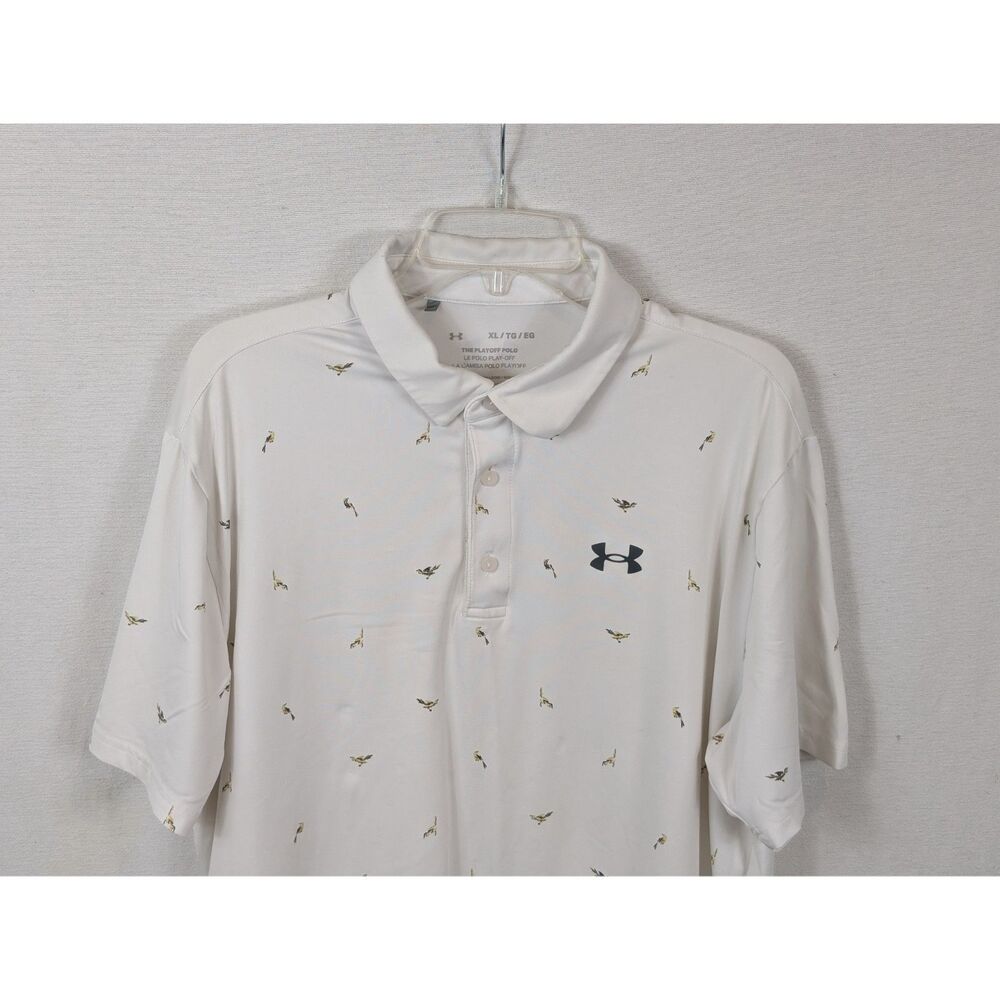 Under Armour The Playoff Polo Bird Print Polo Shirt Men's Size XL - Picture 2 of 10